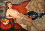 William Glackens Nude with Apple USA oil painting artist